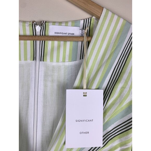 NWT! SIGNIFICANT OTHER Nola Maxi Dress in Avocado Stripe Size 6 - Picture 13 of 16